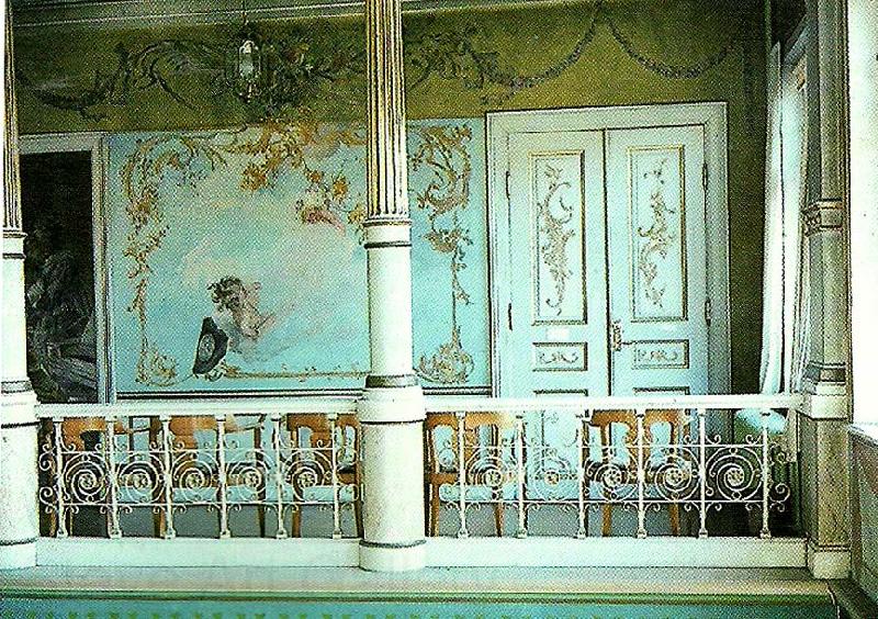 Carl Larsson goteborgs grundlaggning pa oversta trapplanet France oil painting art